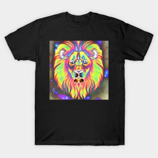 The Lion in Negative Rainbow T-Shirt